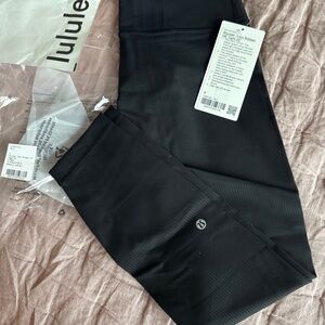 NWT Lululemon Wunder Train High-Rise Ribbed Tight 25" Black Size 6